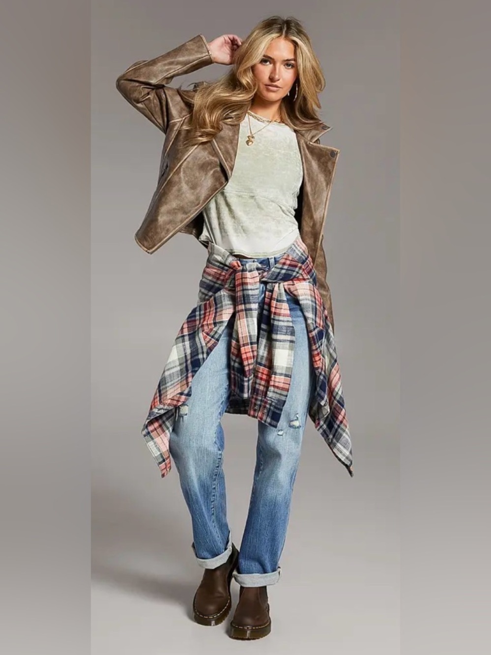 Like New BKE Buckle Asymmetrical Faux Leather Cropped Moto Jacket